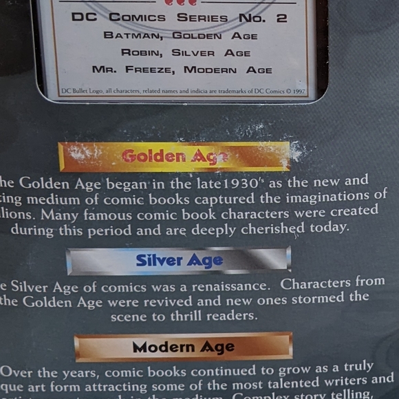 NIB VTG 1997 DC Comic Book Champions Batman Mr. Freeze Fine Pewter Original - Picture 5 of 6